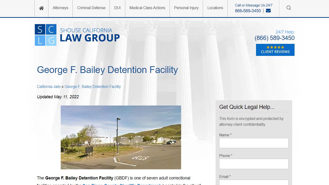 George Bailey Detention Facility Info - Location, Bail ...